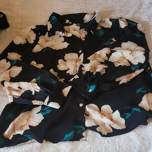 Floral Button-Up Blouse